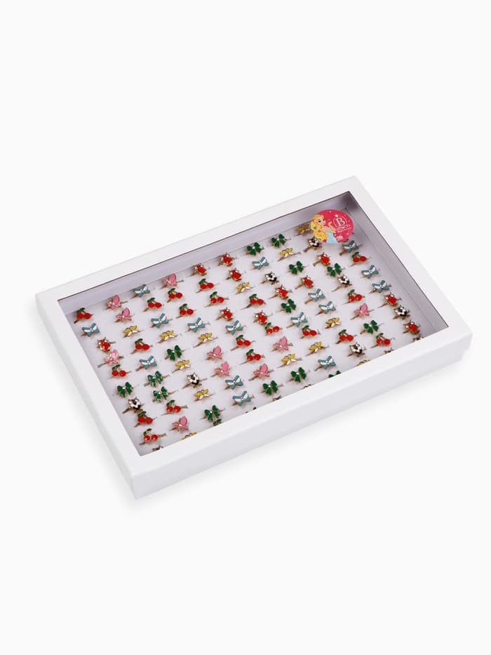 Кольцо «Выбражулька. Бантики и Вишня», эмаль, форма МИКС, цвет МИКС, безразмерное