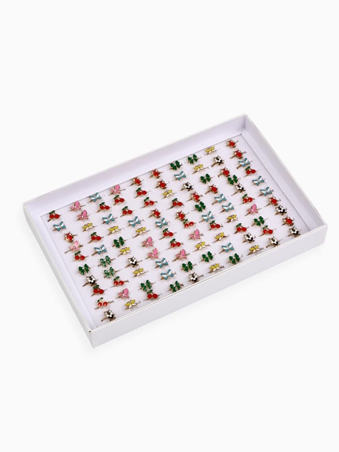 Кольцо «Выбражулька. Бантики и Вишня», эмаль, форма МИКС, цвет МИКС, безразмерное