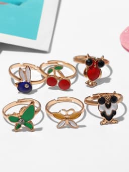 Кольцо «Выбражулька. Бантики и Вишня», эмаль, форма МИКС, цвет МИКС, безразмерное