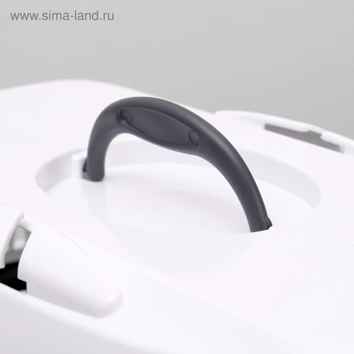 Переноска для животных до 12 кг «Пижон», 49×33×32 см, металлическая дверь, пластик, белая, серая