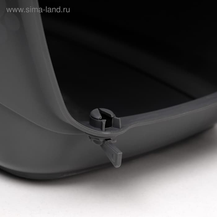 Переноска для животных до 12 кг «Пижон», 49×33×32 см, металлическая дверь, пластик, белая, серая