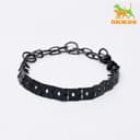 Строгий ошейник, 50×2.3 см, пластинчатый, вороненый, металл