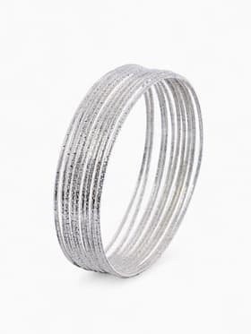 Браслеты металл «Каркас. Тонкая нить», набор 10 шт. d=6.5 см, цвет серебро