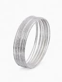 Браслеты металл «Каркас. Тонкая нить», набор 10 шт. d=6.5 см, цвет серебро