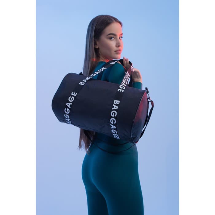 Сумка спортивная Baggage на молнии, чёрная
