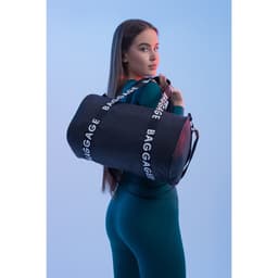 Сумка спортивная Baggage на молнии, чёрная