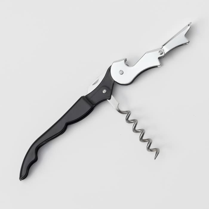 Штопор-открывашка универсальная Доляна, 12 см, чёрный