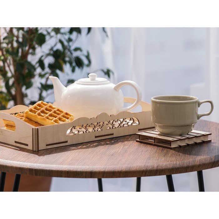 Поднос деревянный «Восточный», 31x21x5 см