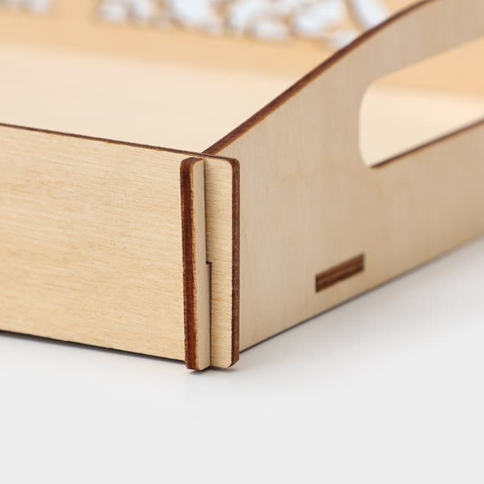 Поднос деревянный «Восточный», 31x21x5 см