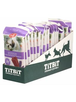 Жевательный снек Titbit со вкусом печени говяжьей для малых пород, 40 г
