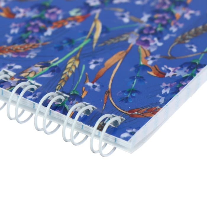 Блокнот А5, 40 листов на гребне «Цветы» Паттерн, обложка ламинированный картон, блок 55 г/м², МИКС