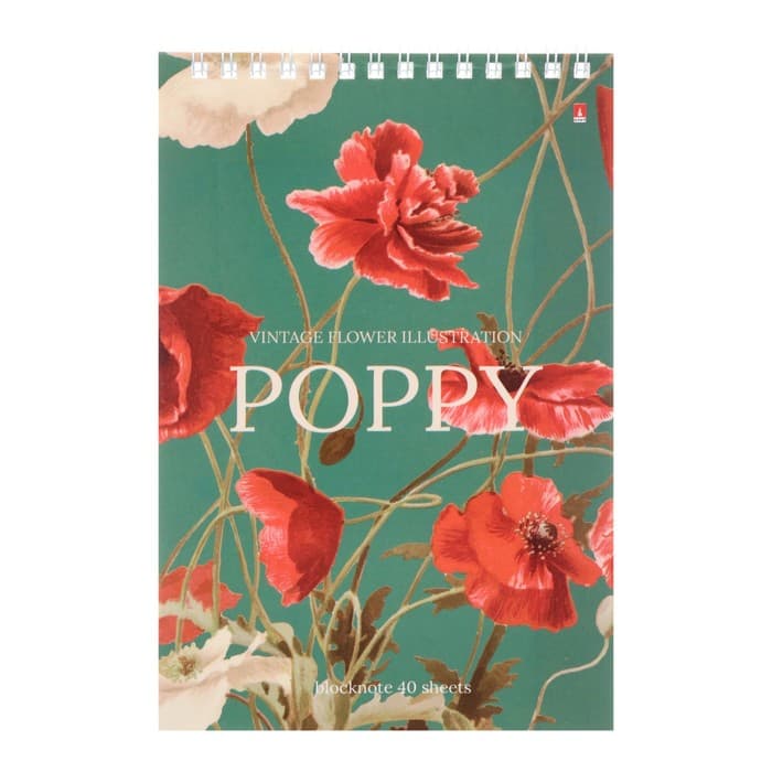 Блокнот А5, 40 листов на гребне «Цветы» Паттерн, обложка ламинированный картон, блок 55 г/м², МИКС