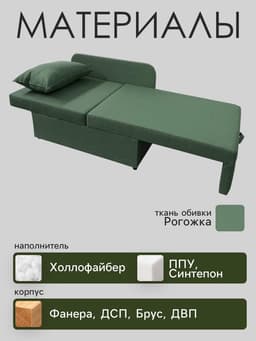 Диван - кушетка NEXT NICE, механизм еврокнижка, обивка рогожка, цвет лесной