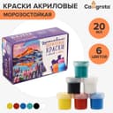 Краска акриловая, набор 6 цветов × 20 мл, Calligrata, художественная, морозостойкая, в картонной коробке