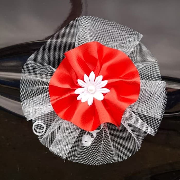 Бант для декора, набор 4 шт., красный