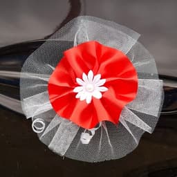 Бант для декора, набор 4 шт., красный