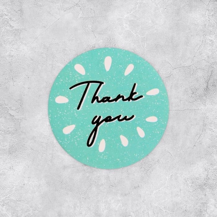 Наклейки для бизнеса и подарков Thank you, 4×4 см, 50 шт.