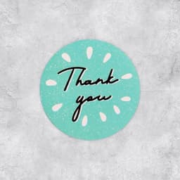 Наклейки для бизнеса и подарков Thank you, 4×4 см, 50 шт.