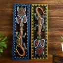 Панно «Черепашка и ящерица», 50×15×1 см, дерево, МИКС