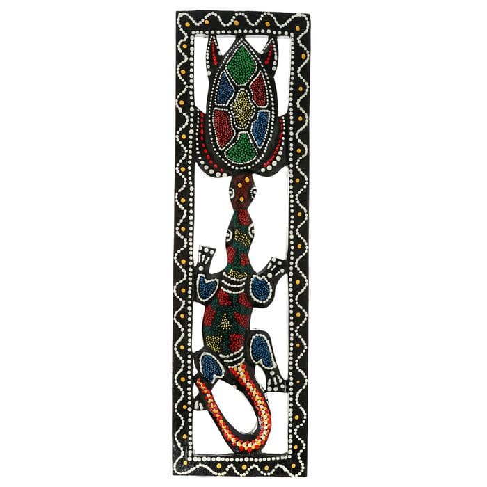 Панно «Черепашка и ящерица», 50×15×1 см, дерево, МИКС