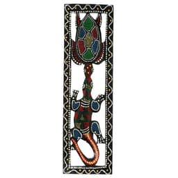 Панно «Черепашка и ящерица», 50×15×1 см, дерево, МИКС