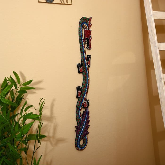 Панно «Дракон», 96×14×1.5 см, дерево, МИКС