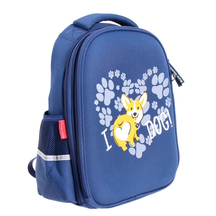 Рюкзак каркасный 36×28×17 см, + пенал, Bruno Visconti «Корги»
