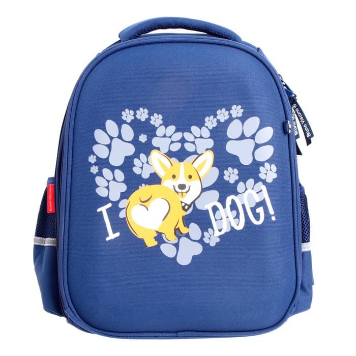 Рюкзак каркасный 36×28×17 см, + пенал, Bruno Visconti «Корги»