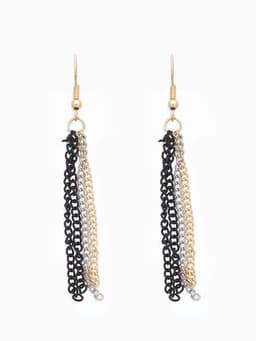 Набор 2 предмета: серьги, бусы «Унисон», накрученность, цвет золото в чёрном, 60 см