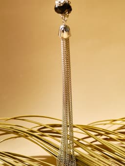 Набор 2 предмета: серьги, бусы «Унисон» накрученность, чёрный в серебре, 60 см