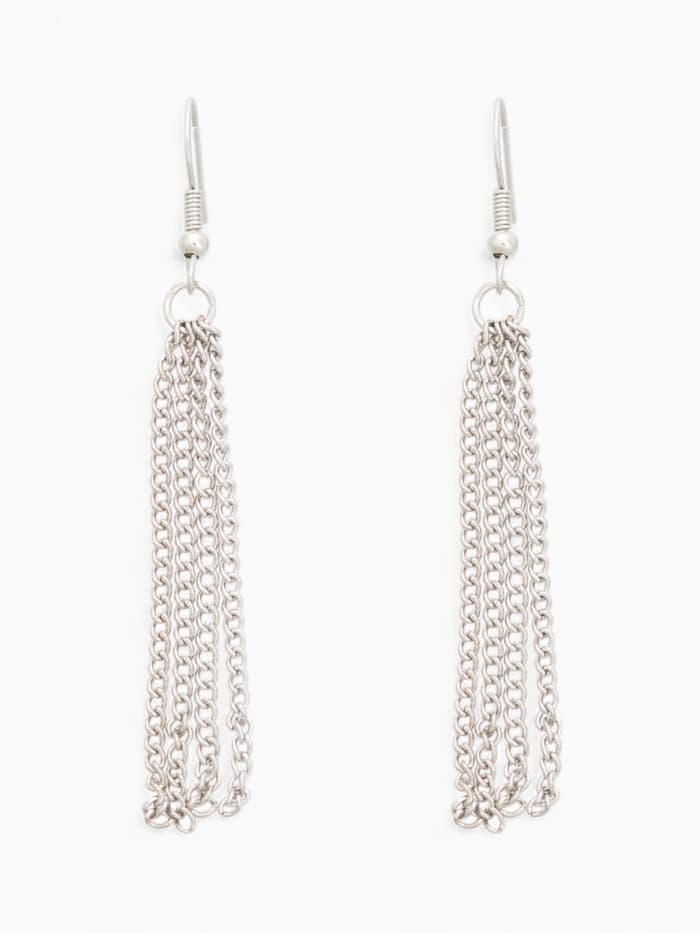 Набор 2 предмета: серьги, бусы «Унисон» накрученность, чёрный в серебре, 60 см