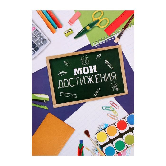 Папка школьная на кольцах «Портфолио школьника», 10 листов-разделителей, 24.5×32 см