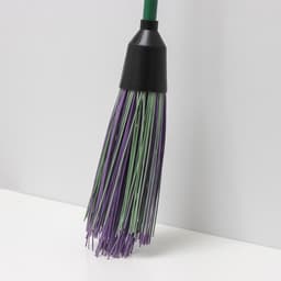 Метла полипропиленовая, наборная, с черенком, 3 фланца, МИКС