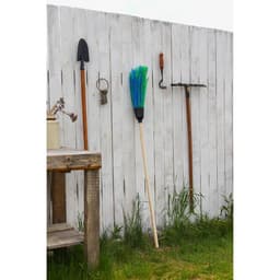 Метла полипропиленовая, наборная, с черенком, 3 фланца, МИКС