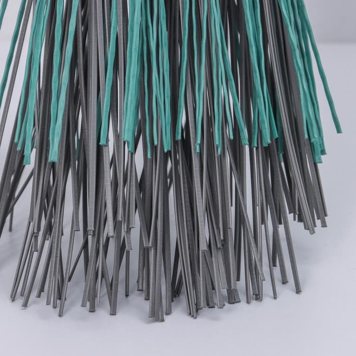 Метла полипропиленовая, наборная, с черенком, 3 фланца, МИКС