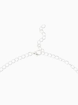 Набор 2 предмета: серьги, колье «Листопад», ромб, изумрудно-белый в серебре, 45 см