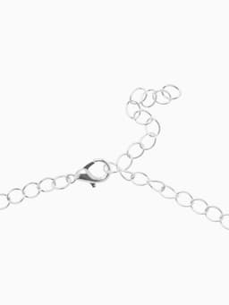 Набор 2 предмета: серьги, колье «Листопад», капли, зелёно-белый в серебре, 45 см