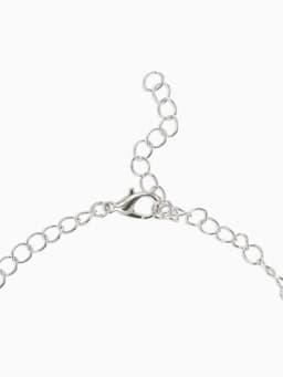 Набор 2 предмета: серьги, колье «Листопад», капли, чёрно-белый в серебре, 45 см