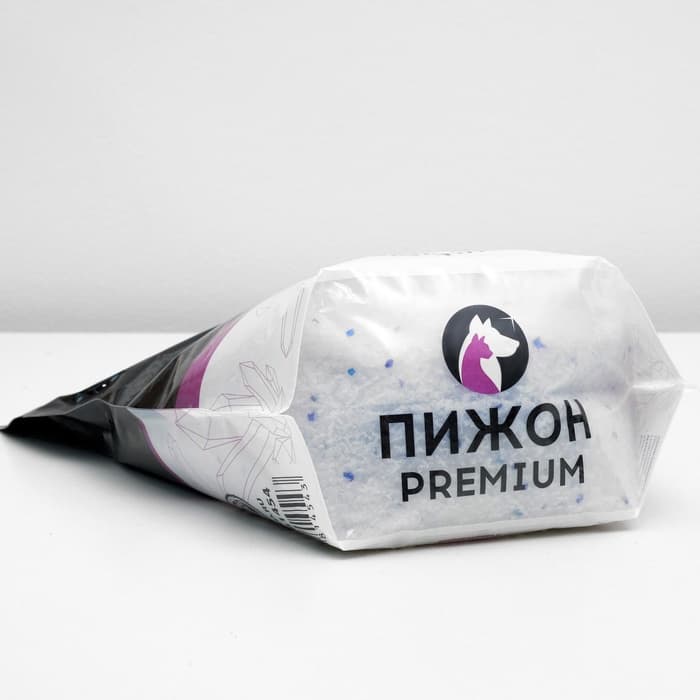 Наполнитель силикагелевый «Пижон Premium Crystal», колотый, 4 л