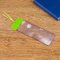 Лупа - закладка 3х, линейка 15 см, МИКС