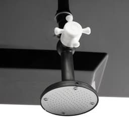 Бак для душа, 55 л, с ЭВН (20 - 60 ˚С), пластиковый, чёрный