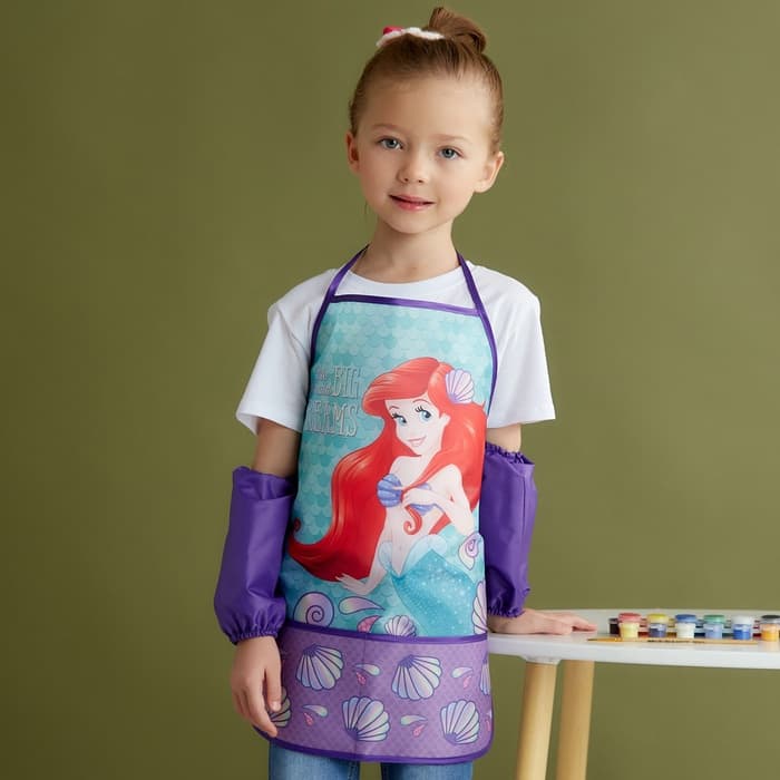 Фартук с нарукавниками детский «Ариэль», Принцессы, 49×39 см
