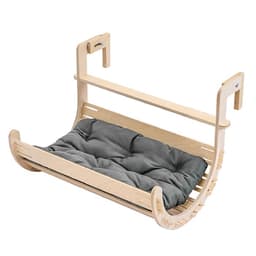 Гамак для кошки с лежанкой, 51×45×34 см, на батарею, разборный, полированная фанера, цвет МИКС