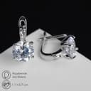 Серьги со стразами «Блум», белые в серебре