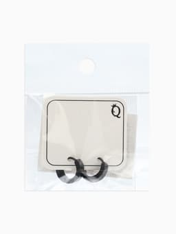 Серьги кольца чёрные QF «Нео», d=1.4 см