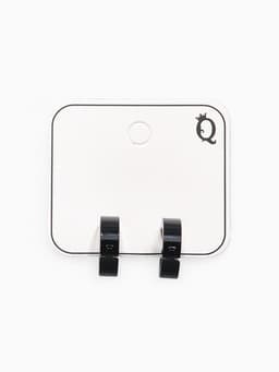 Серьги кольца чёрные QF «Нео», d=1.4 см