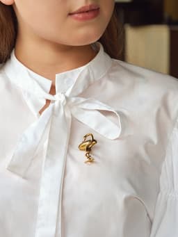 Брошь «Змея в геральдике», знак, 4.4 см, цвет чернёное золото