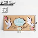 Конверт для денег с деревянным элементом «С Днём Свадьбы!» голуби, 16.5×8 см