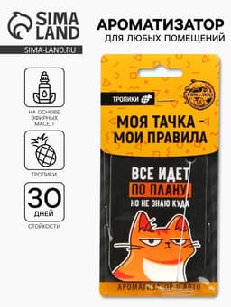 Ароматизатор в машину «Всё идёт по плану», тропики