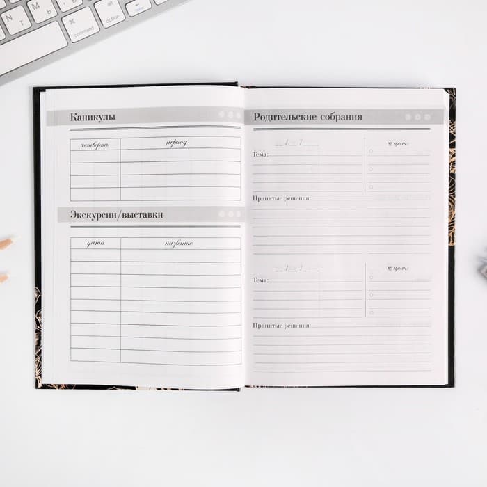 Ежедневник недатированный, А5, 160 л., твердая обложка «Золотой учитель»